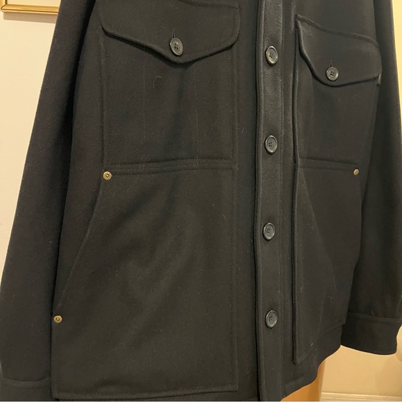 EDDIE BAUER Wool Blend Jacket Quilted Lined Navy Chore Jacket Workwear NWT - Picture 9 of 10